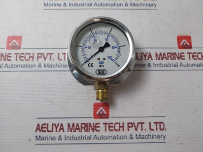Pressure Gauge SLC 0-100 Bar 0-10 Mpa Pressure Gauge SLC 0-100 Bar 0-10 Mpa