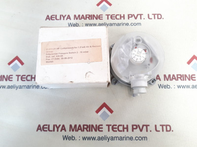 Differential pressure switch 930.85 for hp compressor - air & reclaim Differential pressure switch 930.85 for hp compressor - air & reclaim