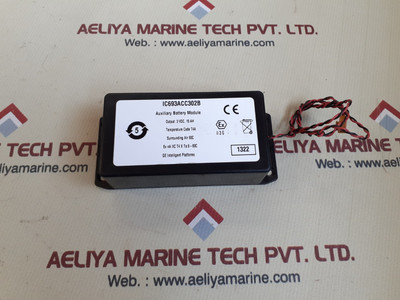 GE IC693ACC302B battery module, 3VDC, 15Ah, T4A, 60C air. GE IC693ACC302B battery module, 3VDC, 15Ah, T4A, 60C air.