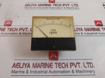 Toyo Keiki Jis C1102 X1000 Rpm Analog Panel Meter 0-20