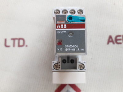 Abb Cr-m024Dc4L Relay With Base 1Svr 405 613 R1100