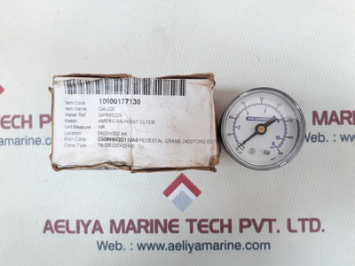 Wilkerson 094-04 pressure gauge 0-11 bar,0-160 psi - Item Wilkerson 094-04 pressure gauge 0-11 bar,0-160 psi - Item