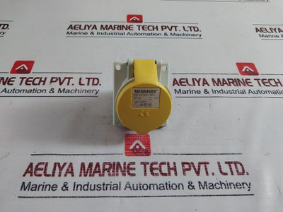Mennekes 1462 Yellow Panel Mount 16A-4H/100-130V