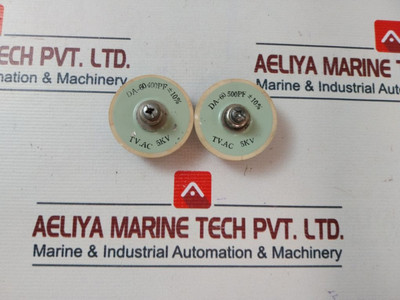 Lot Of 2X Ksh Da-60 400Pf 500Pf Capacitor 6Kva Lot Of 2X Ksh Da-60 400Pf 500Pf Capacitor 6Kva