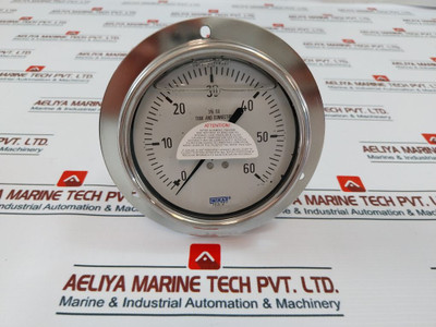 Wika 81009L3H Liquid Pressure Gauge 0-60 Psi