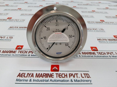 Wika 81009L3H Liquid Pressure Gauge 0-60 Psi Wika 81009L3H Liquid Pressure Gauge 0-60 Psi