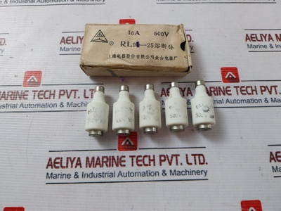 Lot Of 5X Shanghai Electric Rl96-25 Fuse 16A 500V