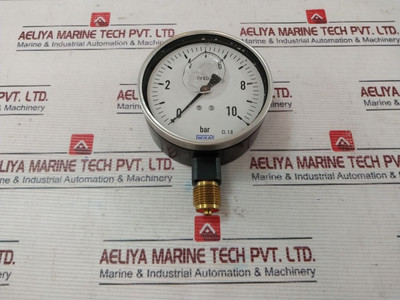 Pressure Gauge Wika En837-1 0-10 Bar New Pressure Gauge Wika En837-1 0-10 Bar New