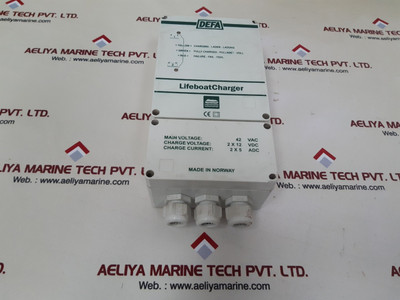Defa 700110 charger for lifeboat - 42vac, 2x5a, made in Norway Defa 700110 charger for lifeboat - 42vac, 2x5a, made in Norway
