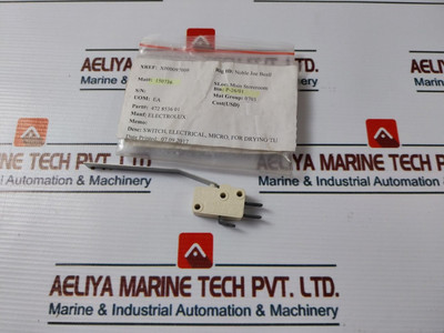 Electrolux N8 T125 Switch, Electrolux, Switch, Electrical, Micro, N8, 8(2)/250~, T125, 472 8536-01, X000097009, 150736, 50 Gm Used