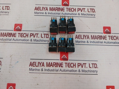 Lot Of 6X Laptron Sdl16-11F Push Button Switches Used Lot Of 6X Laptron Sdl16-11F Push Button Switches Used