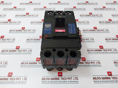 Mitsubishi Nf400-ss 3 Pole No-fuse Breaker With Uvt-mc Uvt Module 50-60Hz