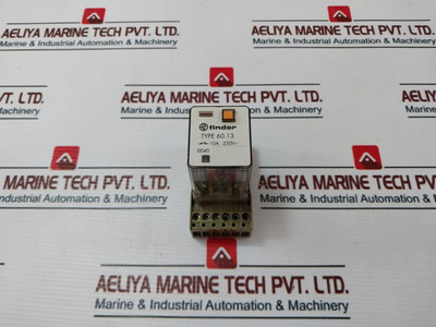Finder 60.13 Relay With Base 10A 380V Used Finder 60.13 Relay With Base 10A 380V Used