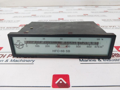 Hoppe Bord-messtechnik 0-675 M3 Meter Hfo 6B Sb Used Hoppe Bord-messtechnik 0-675 M3 Meter Hfo 6B Sb Used