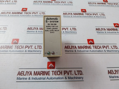 Electromatic S-system Sv 110 230 Dual Level Relay, 230Vac, Liquids, 25 KΩ, Denmark. Used Electromatic S-system Sv 110 230 Dual Level Relay, 230Vac, Liquids, 25 KΩ, Denmark. Used