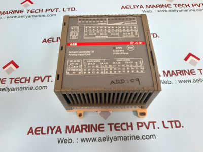 ABB 07 AI 91 Advant Controller GJR5251600R0202 - Analog Input Unit - ERR 03 Cut Wire - DC-IN 3W - Inputs Analog - EA N, 04 - Listed - Weight: 360gm ABB 07 AI 91 Advant Controller GJR5251600R0202 - Analog Input Unit - ERR 03 Cut Wire - DC-IN 3W - Inputs Analog - EA N, 04 - Listed - Weight: 360gm