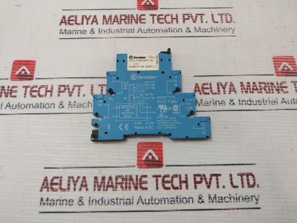 Lot Of 2X Finder 34.81.7.060 Relay With 93.01.7.060 Socket 6A 300V