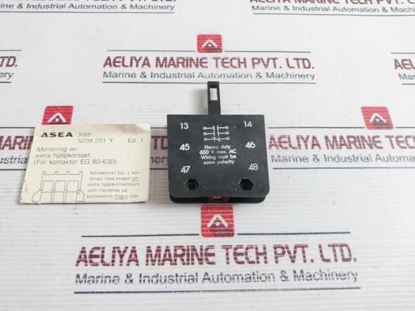 Asea Auxiliary Interlock Sk 40-1 600Vac - Used