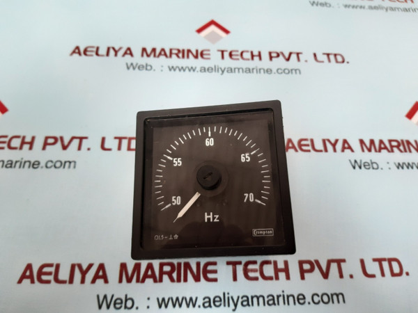 Crompton panel meter 243-053g-mtal-sb volts scaled hertz United Kingdom