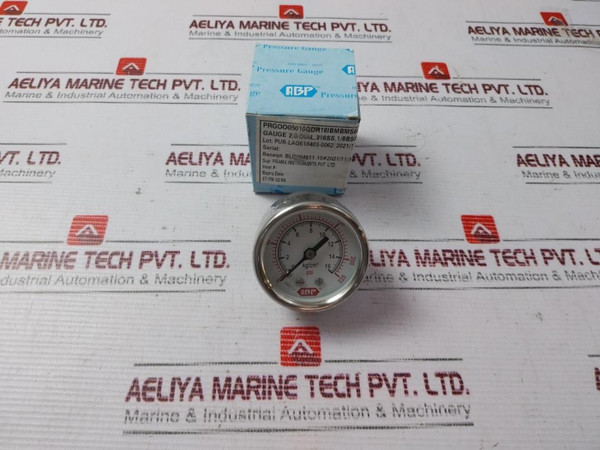 Abp 0-225 Psi Pressure Gauge 0-16 Kg/Cm2 - New