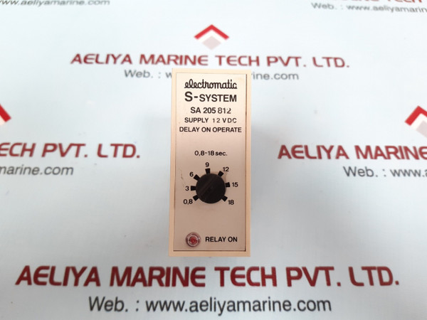 Electromatic S-system Sa 205 812 Time Delay Relay 12 Vdc - Variation