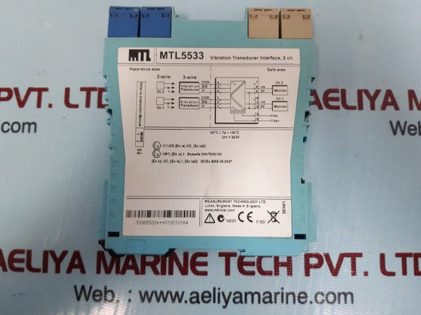 Mtl5533 Pwr Safety Barrier Vibration Transducer Interface