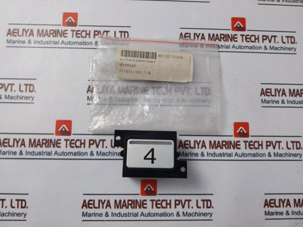 Schindler Mbq1.Qc Button Element No 4 - Used