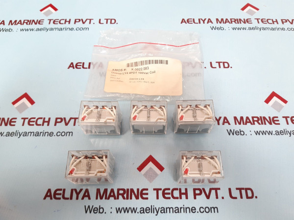 Lot Of 5XÂ Omron Ly4N General Purpose Relay Ly4 4Pdt 100Vac Coil
