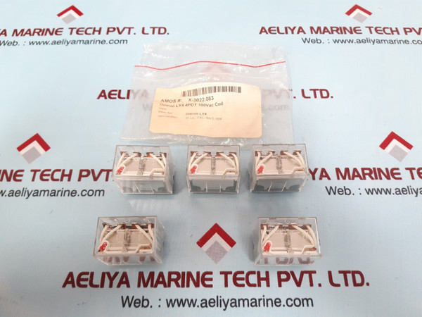 5X Omron Ly4N General Purpose Relay 4Pdt 100Vac Coil - Indonesia