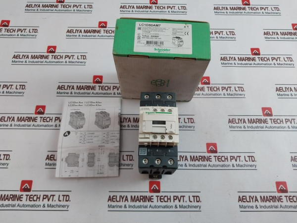 Schneider Electric Lc1D50Am7 3 Pole Contactor 440V-50A-220V Ac Coil New