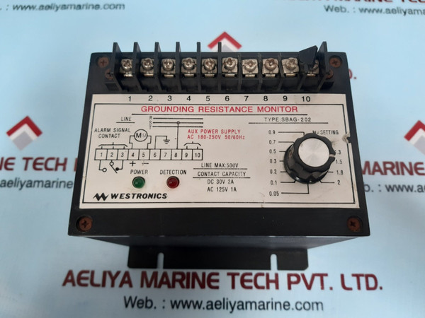 Westronics Sbag-202 Grounding Monitor AC 180-250V 50/60Hz
