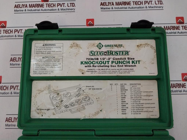 Greenlee 7238Sb Slug Buster Knockout Punch Kit W/ Wrench Driver