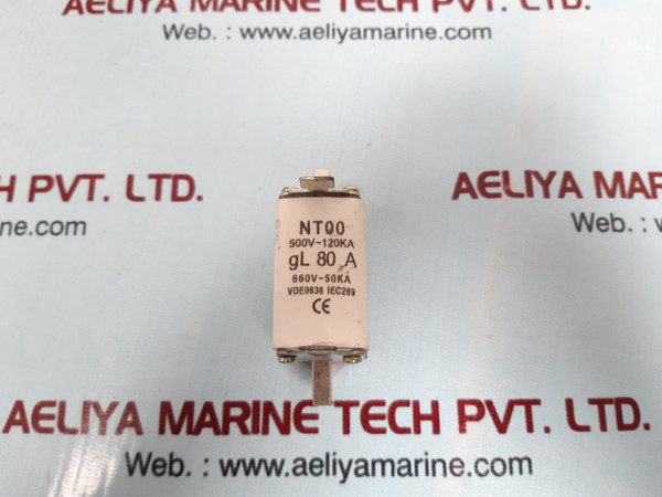 Nt00 gl 80a fuse 660v~50 ka