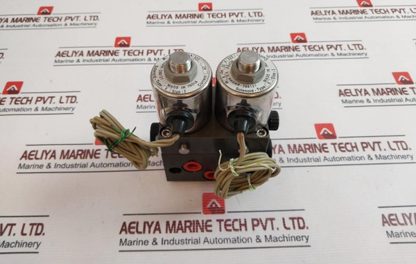 Rotex 67400-6-2G Double Solenoid Valve 57400-6-2G 220Vac Used