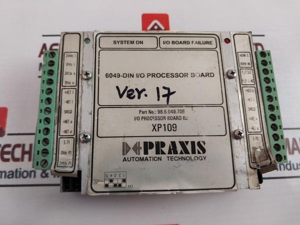 Praxis Automation Xp109, 6049-din I/O Processor Board 98.6.049.706