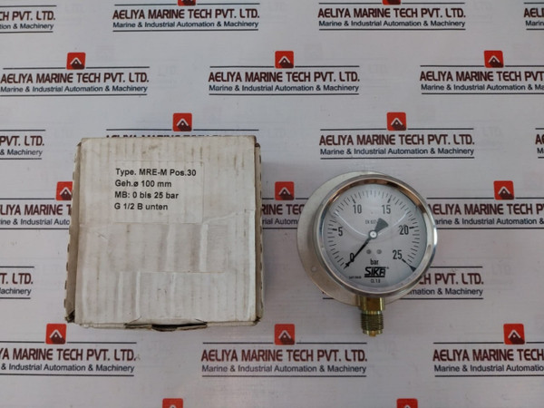 Sika En837-1 Pressure Gauge 0 – 25 Bar New