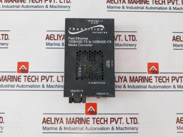 Transition Networks E-100Btx-fx-05(Sc) Ethernet Media Converter 12V Dc Used