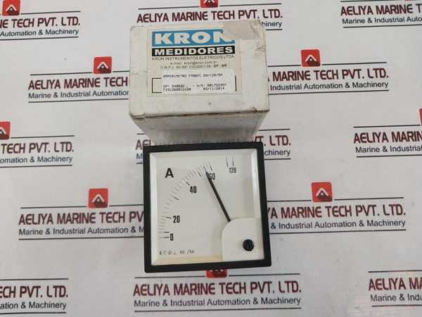 Kron 60/5A Ammeter Fm96Pc 0-60/120A