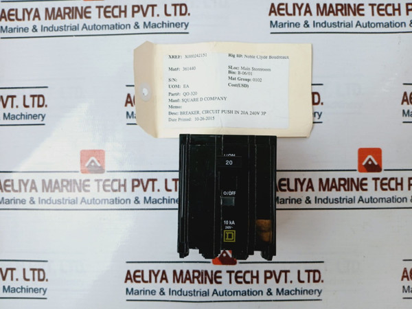 Square D Qo-320 Circuit Breaker 10Ka 240V~ New