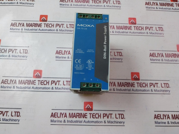 Moxa Dr-75-24 Din-rail Power Supply 100-240Vac 2.0A Used