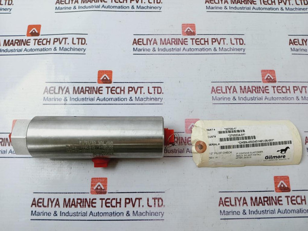 Gilmore 22720-1, 1/2" Pilot Check Valve Rev H