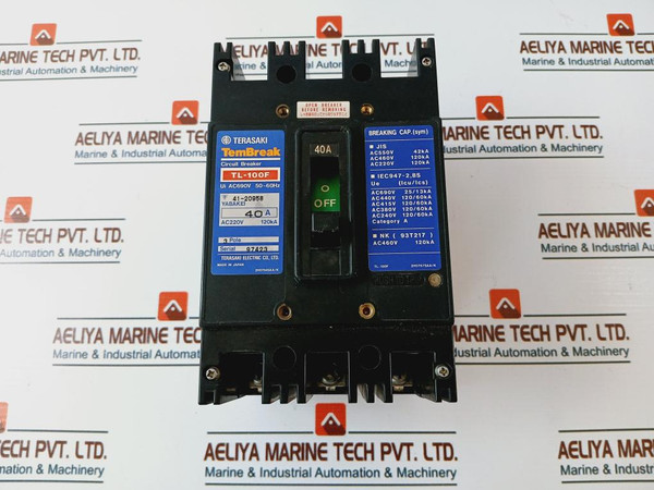 Terasaki Electric Tl-100F Tembreak Circuit Breaker 40A 41-20958 Ac220V 120Ka