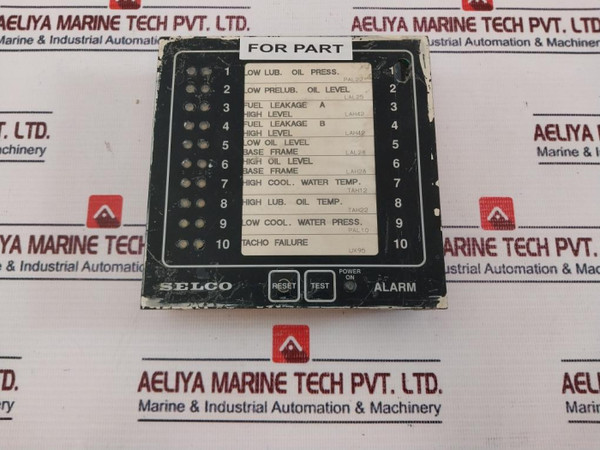 Selco M1000-24-10B Alarm Annunciator 211097 2B04 24 Volt (Not Working)