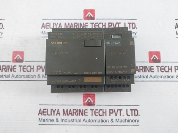Siemens 6Ed1 052-2Md00-0Ba6 Logic Module W/ Expansion Module 6Ed1 055-1Mb00-0Ba1