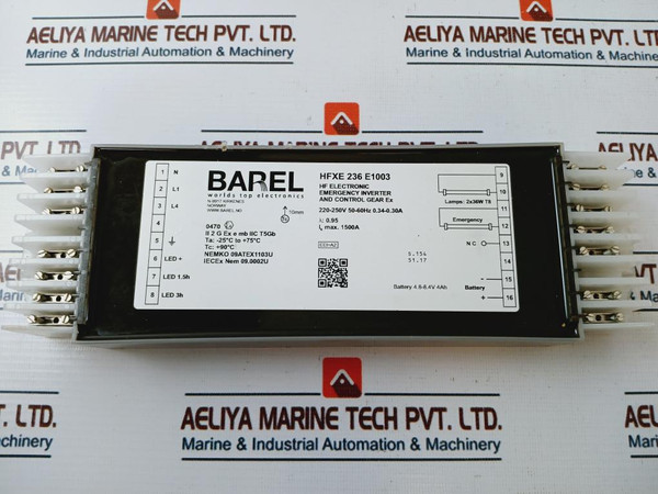 Barel Hfxe 236 E1003 Emergency Inverter And Control Gear Ex Used