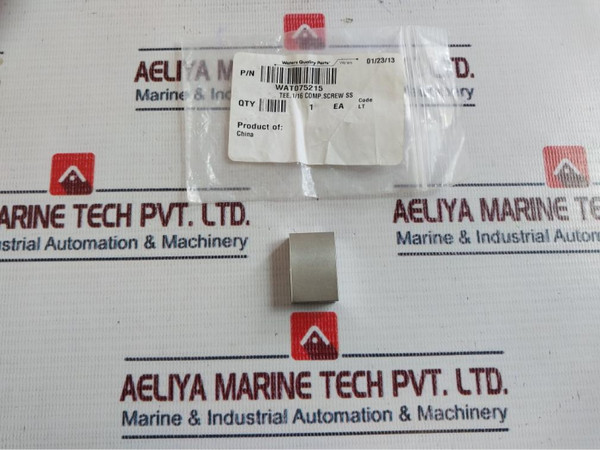 Waters Wat075215 1/16 Comp. Screw Ss Tee Code: Lt New