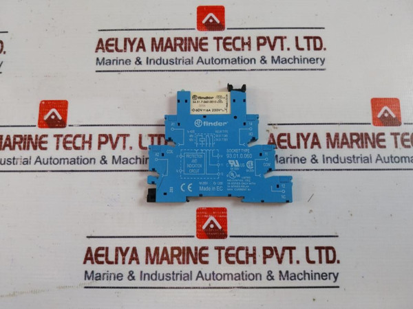 Finder 34.51.7.060 Relay With Socket 93.01.0.060 6A 250V~ Used