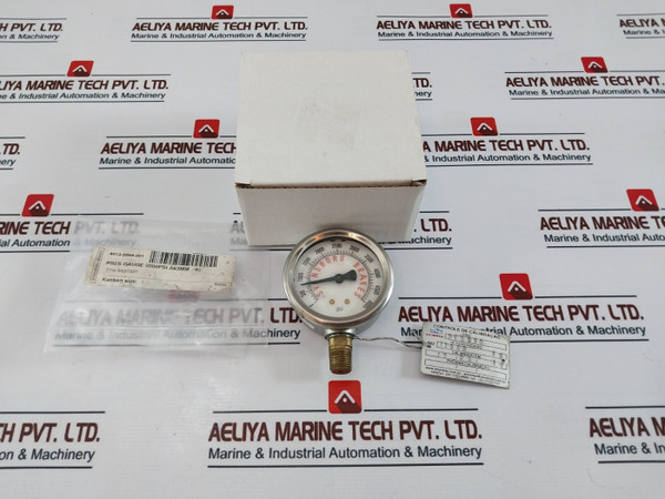 Svendborg Brakes 0-5000 Psi Liquid Filling Pressure Gauge A63Mm  Used