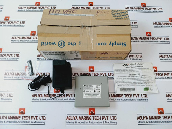 Allied Telesyn At-mc102Xl Ethernet Media Converter Set Hksd-96073-a, 12Vdc, 0.5A New