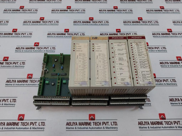 Saia Pcd4.W100,Pcd4.A200,Pcd4.E110 Module Rack Used